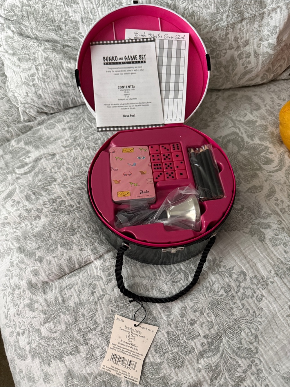 Barbie Hot Pink and Black Travel Bunko Game Set